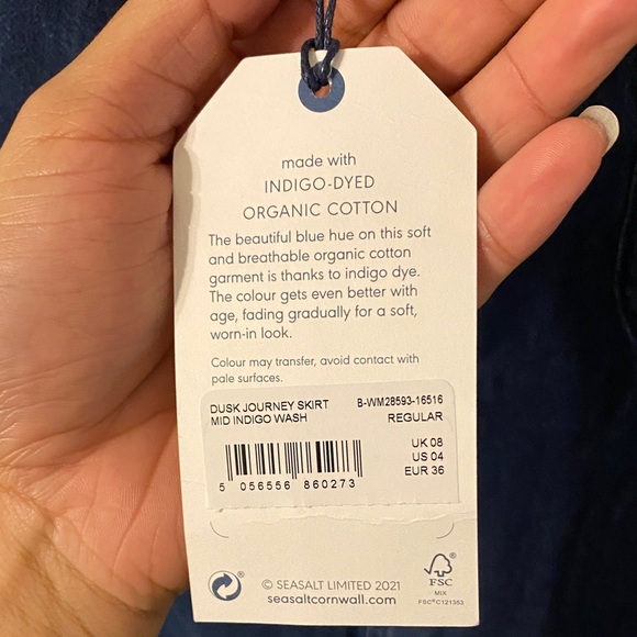 Denim Skirt - Deep Blue - Picture 7 of 12